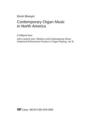 cover image of Contemporary Organ Music in North America